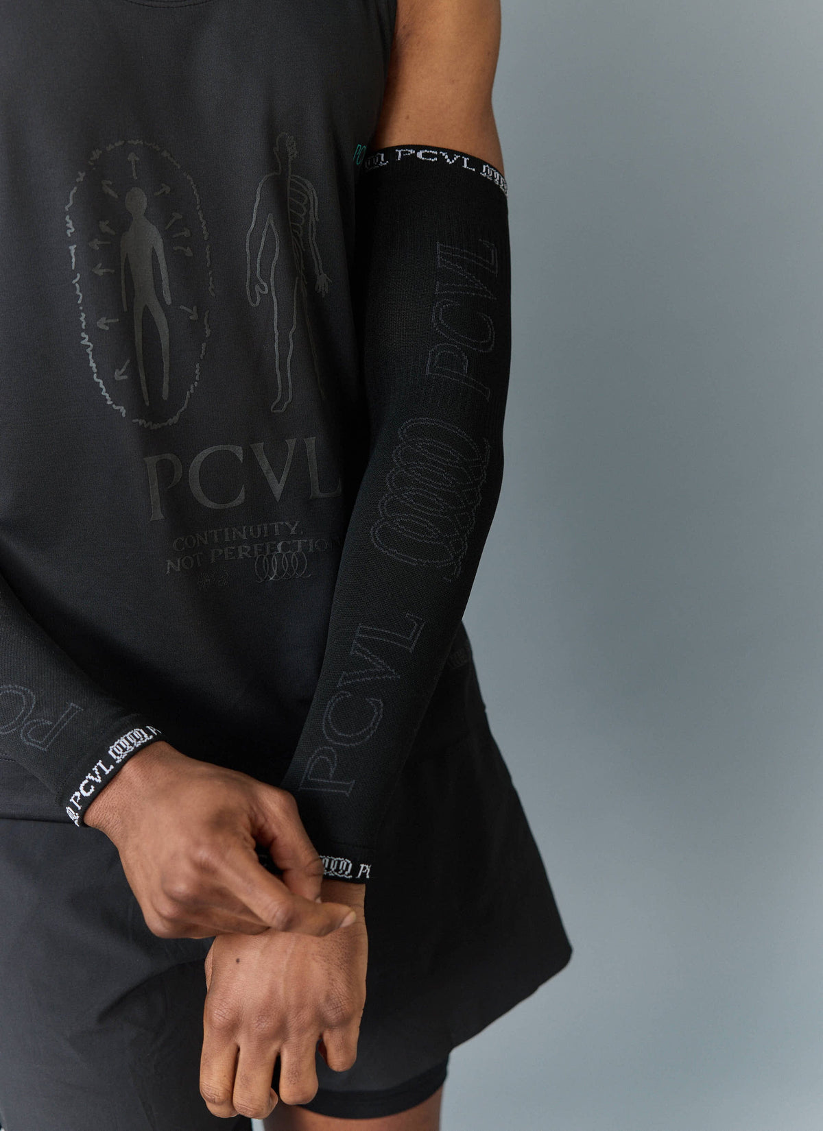 Men's Arm Compression Sleeves - PCVL - Black | Percival Everyday