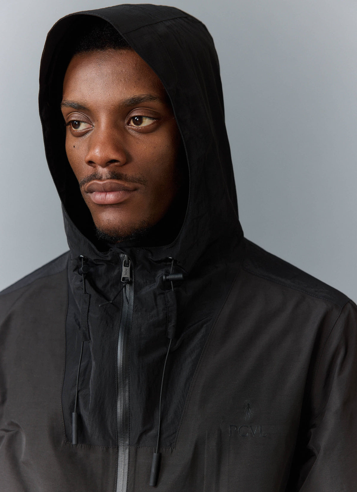 Men's Water Resistant Jacket - Black PCVL Zip Through | Percival Value