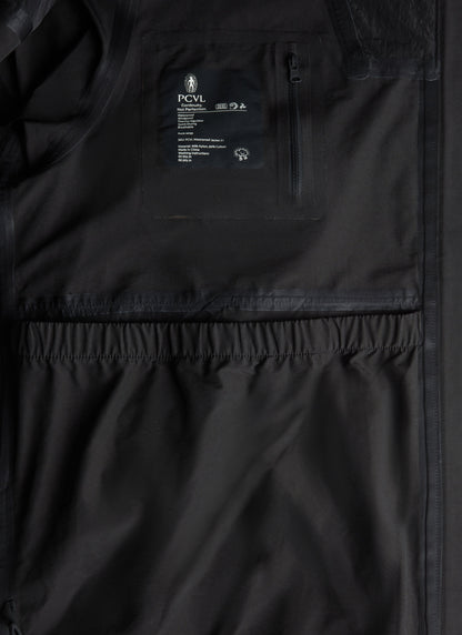Men's Water Resistant Jacket - Black PCVL Zip Through | Percival Value