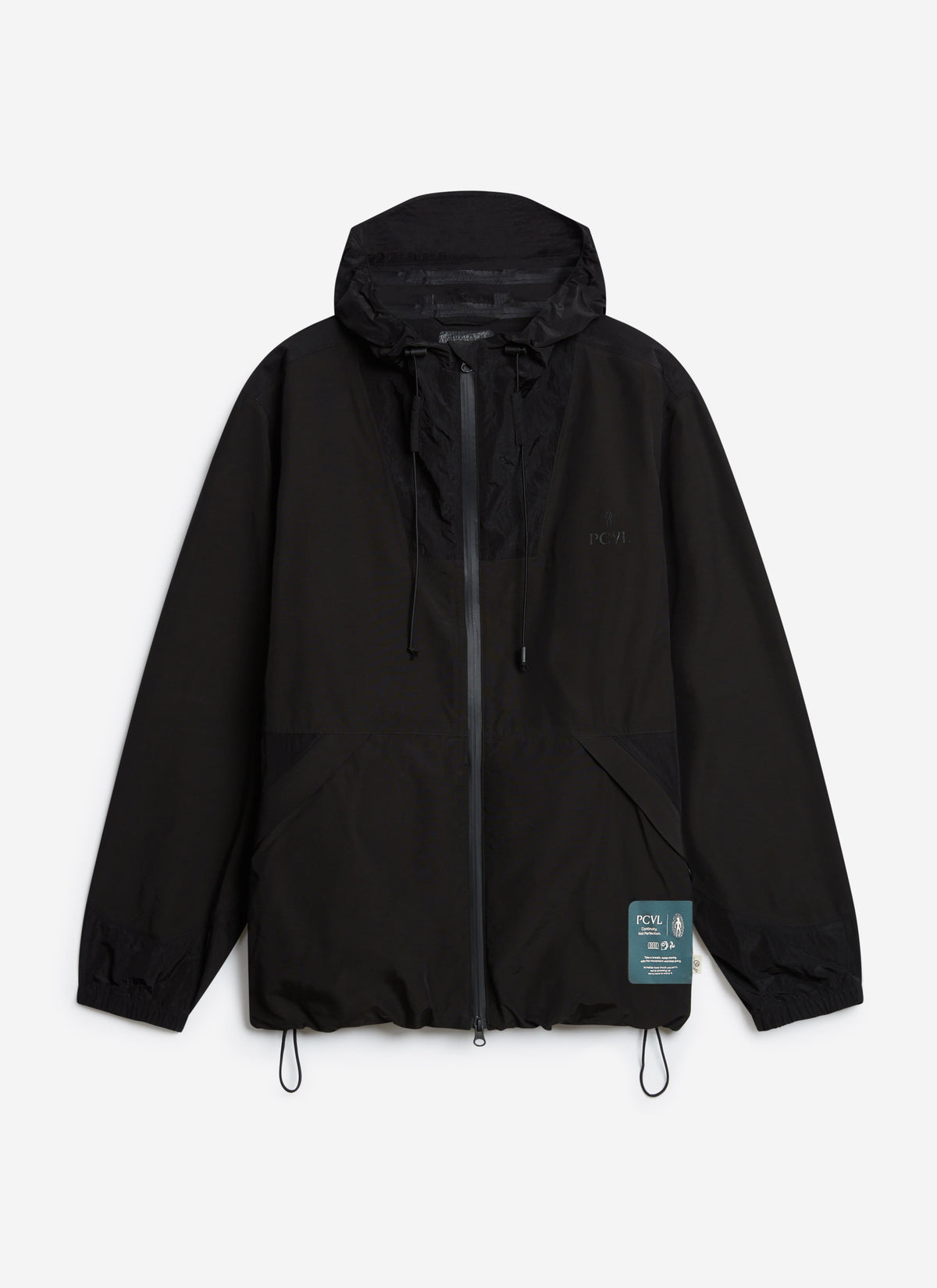 Men's Water Resistant Jacket - Black PCVL Zip Through | Percival Value