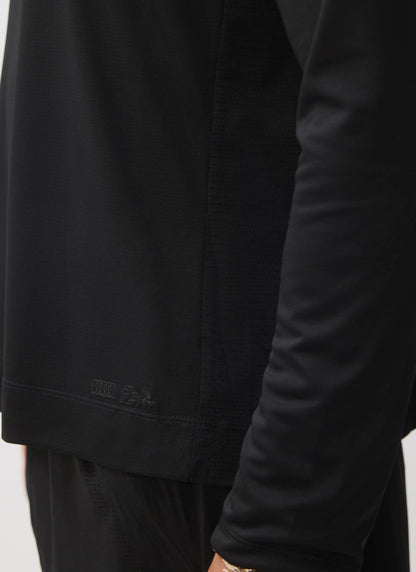 Men's Long Sleeve Performance Top - Black PCVL | Percival Top Pick