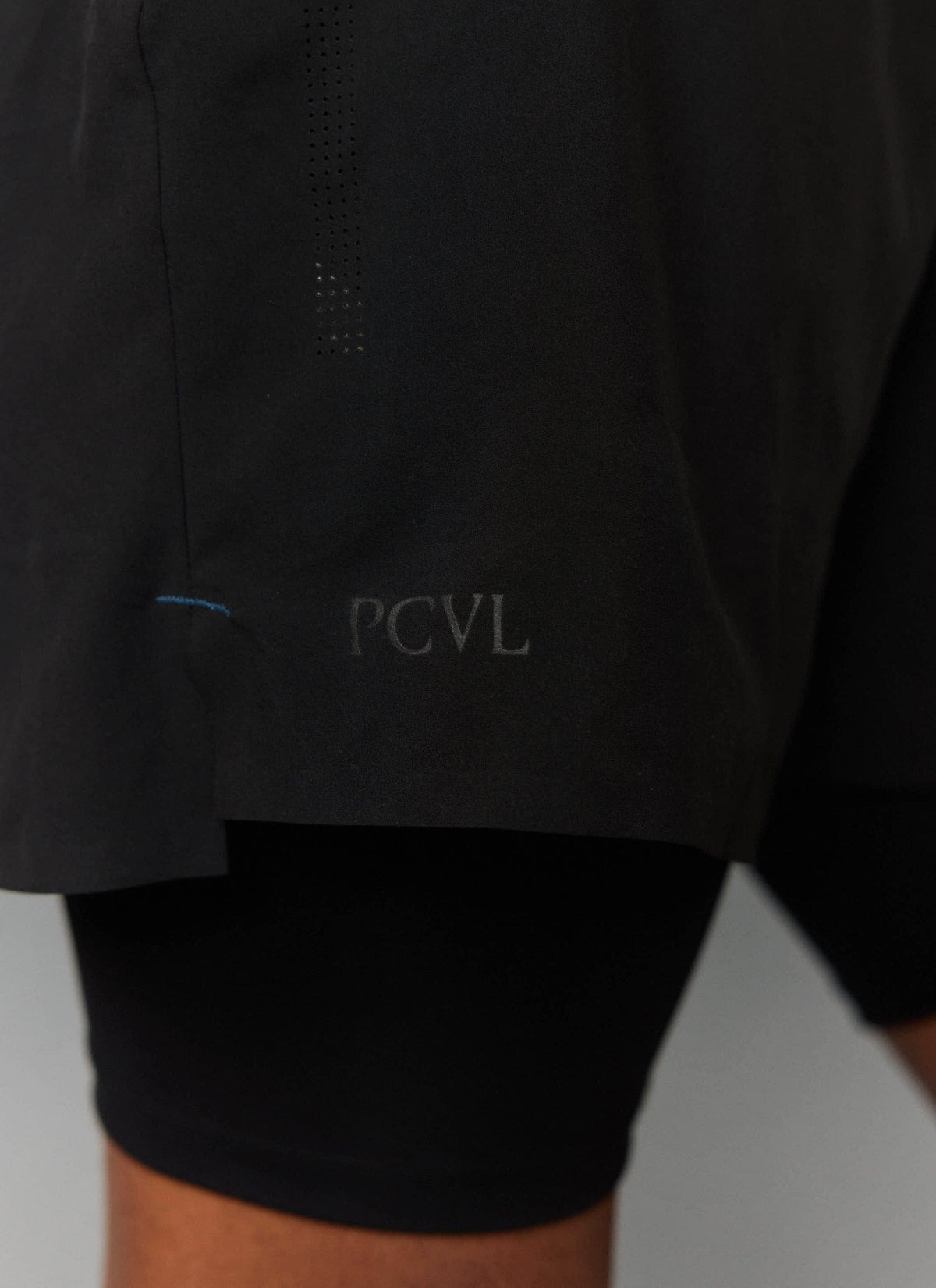 Men's 2 in 1 Running Shorts - Black PCVL | Percival Sale