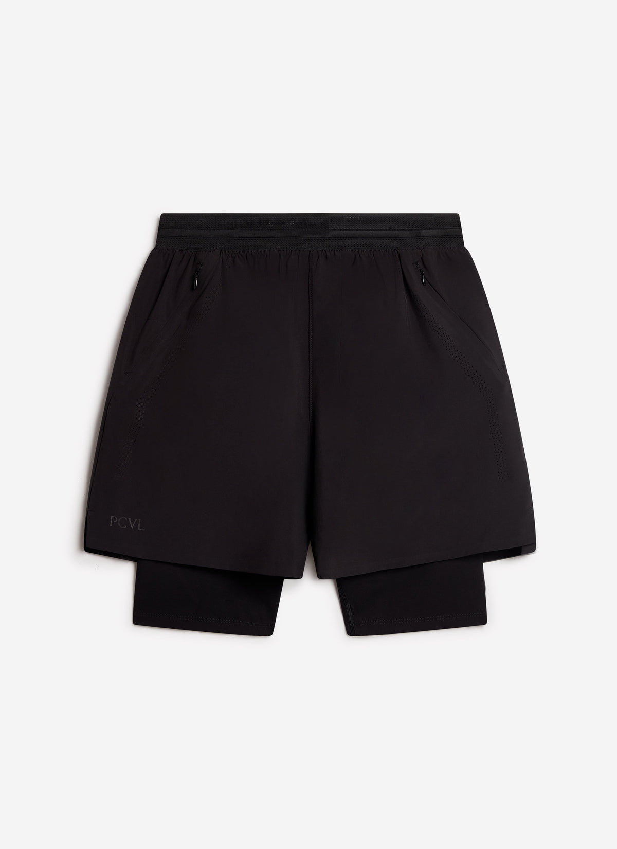 Men's 2 in 1 Running Shorts - Black PCVL | Percival Sale