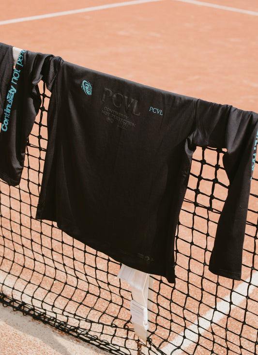 Men's Long Sleeve Performance Top - PCVL Printed - Black | Percival Signature