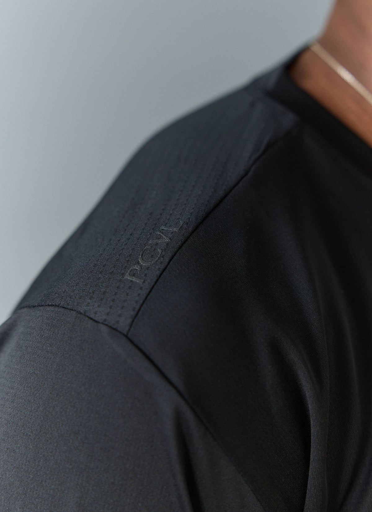 Men's Long Sleeve Performance Top - PCVL Printed - Black | Percival Signature