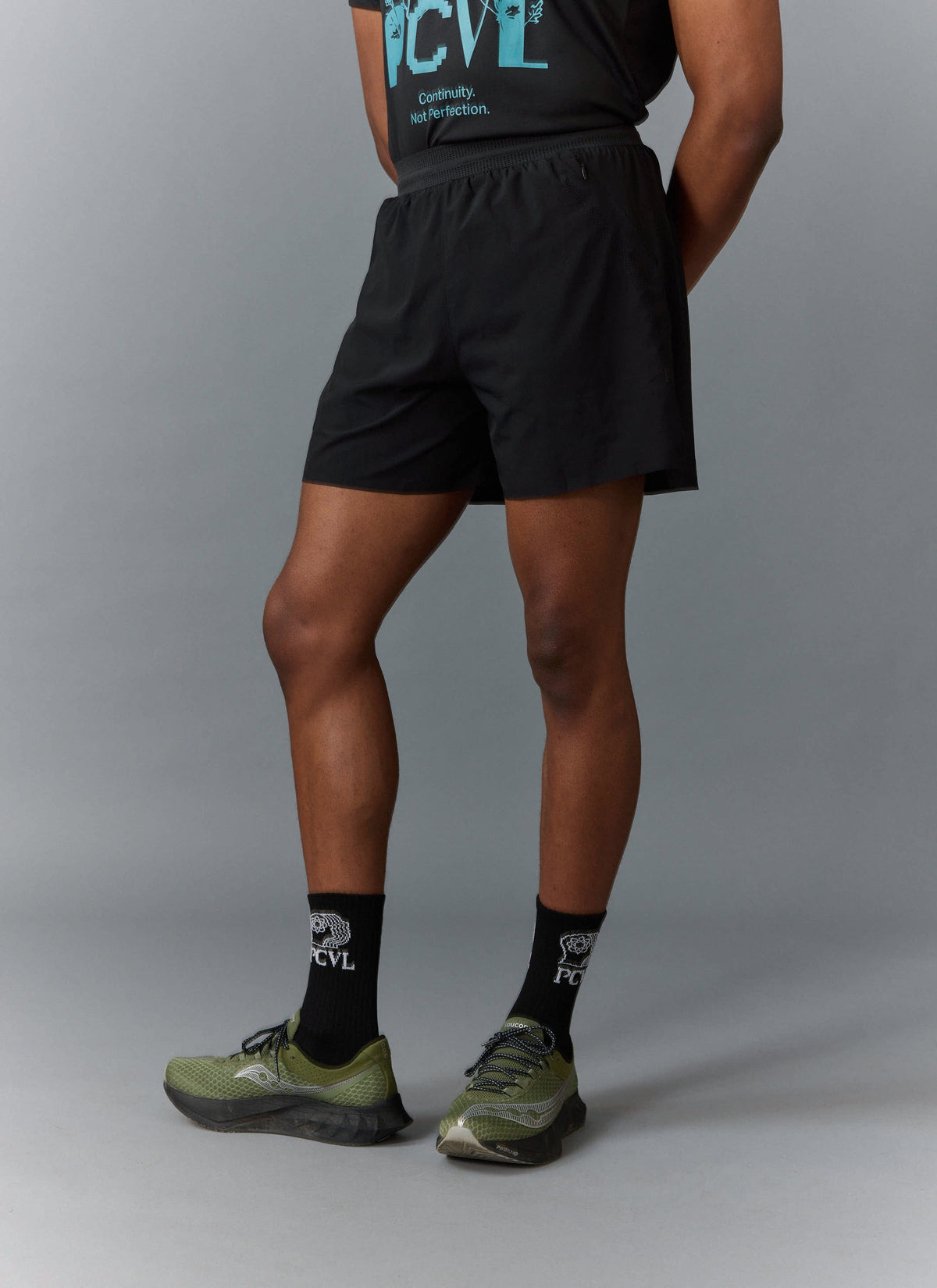 Men's PCVL Performance Nylon Shorts - Black - Quick-Dry, Breathable | Percival Sale