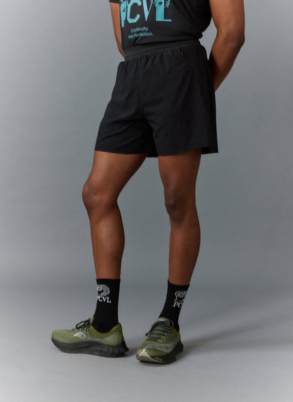 Men's PCVL Performance Nylon Shorts - Black - Quick-Dry, Breathable | Percival Sale