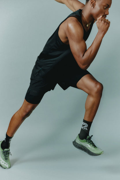 Men's PCVL Performance Nylon Shorts - Black - Quick-Dry, Breathable | Percival Sale
