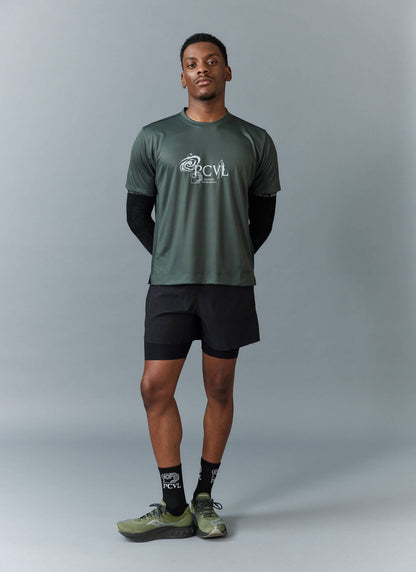 Men's Performance Top - PCVL Printed - Forest | Percival Latest