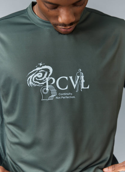 Men's Performance Top - PCVL Printed - Forest | Percival Latest