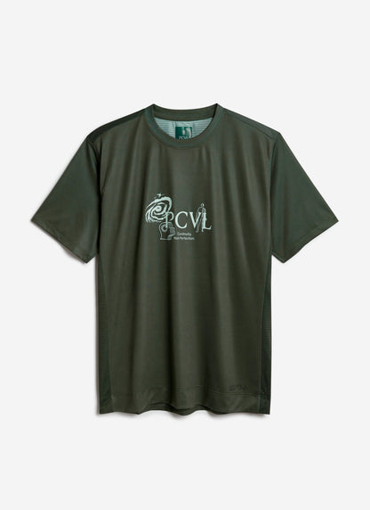 Men's Performance Top - PCVL Printed - Forest | Percival Latest