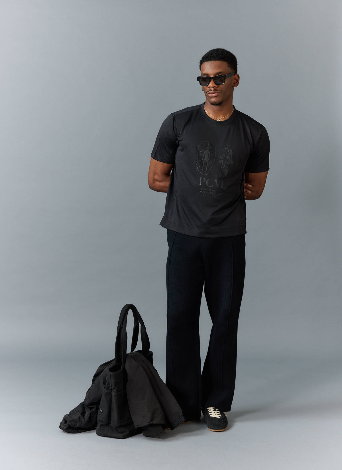 Men's PCVL Performance T-Shirt - Black Printed | Percival Trusted