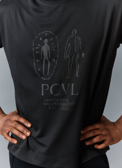 Men's PCVL Performance T-Shirt - Black Printed | Percival Trusted