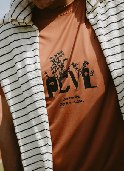 Men's PCVL Printed Performance Top - Rust | Percival Smart Buy