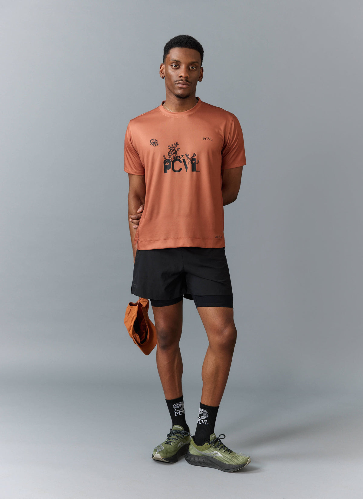 Men's PCVL Printed Performance Top - Rust | Percival Smart Buy