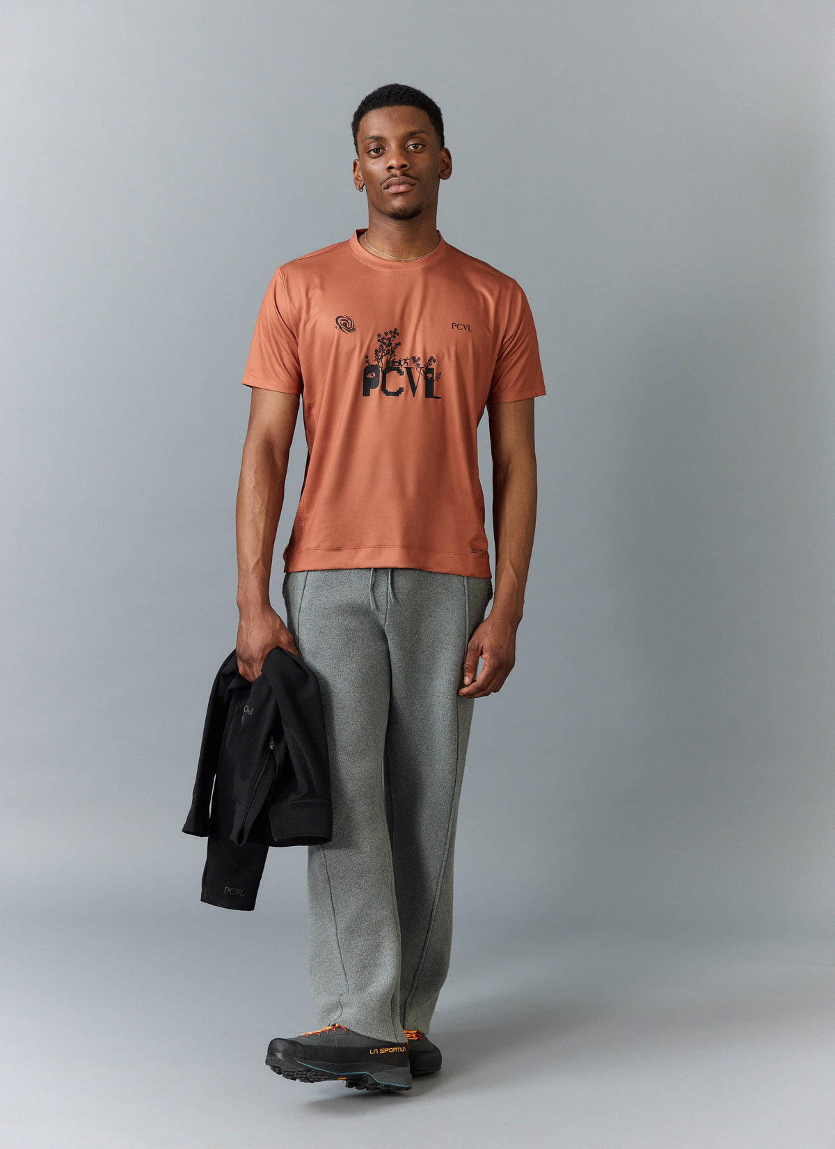 Men's PCVL Printed Performance Top - Rust | Percival Smart Buy
