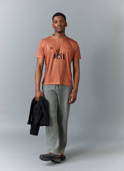 Men's PCVL Printed Performance Top - Rust | Percival Smart Buy