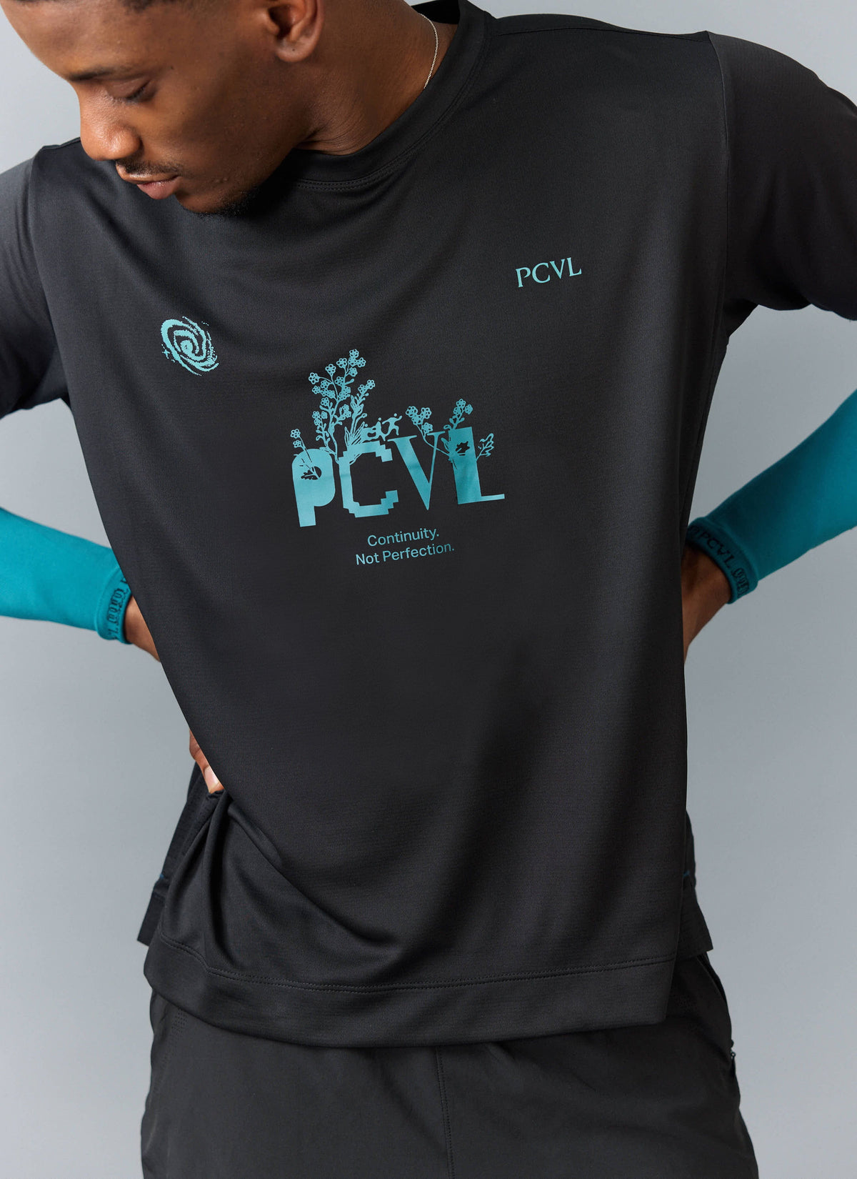 Men's PCVL Printed Performance Top - Black | Percival Sale