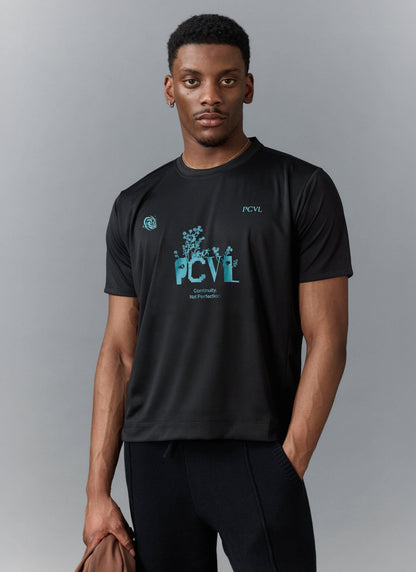 Men's PCVL Printed Performance Top - Black | Percival Sale