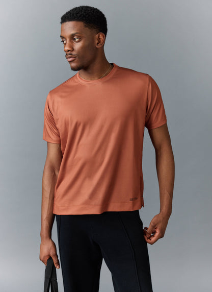 Men's PCVL Performance Top - Rust - Breathable Training Wear | Percival Top Pick