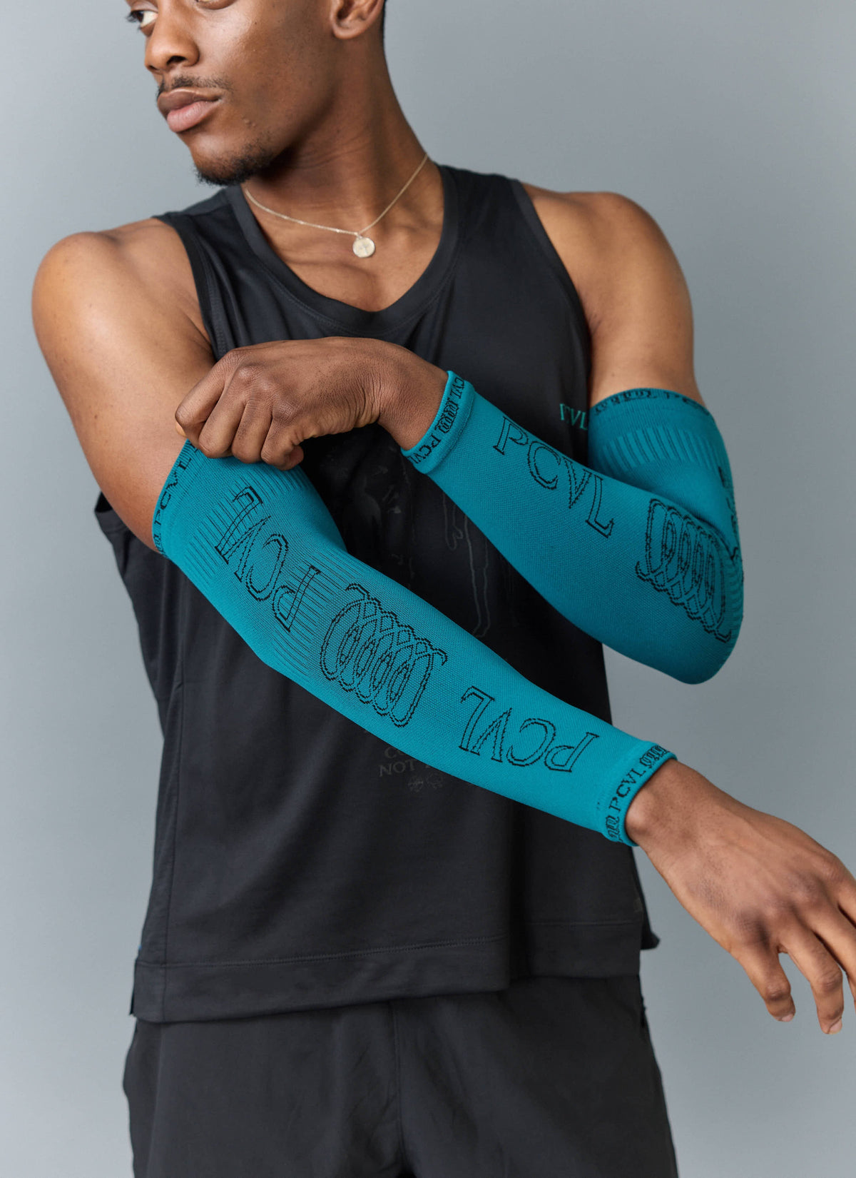 Men's Compression Arm Sleeves - PCVL - Blue | Percival Popular
