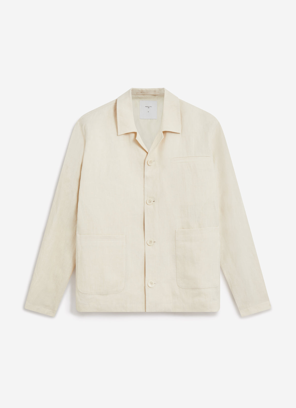 Relaxed Linen Overshirt - Stone | Percival Trusted
