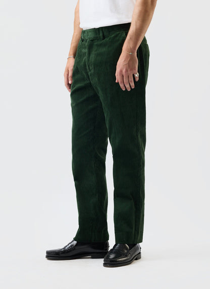 Tailored Chunky Cord Trousers - Forest | Percival Signature