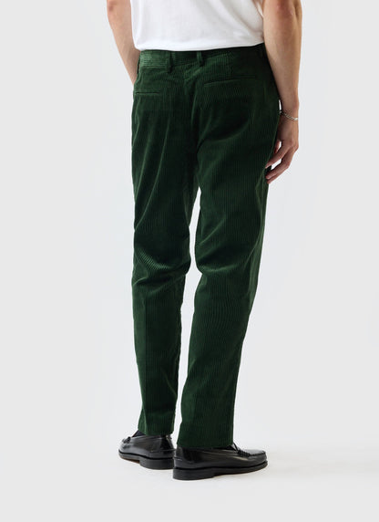 Tailored Chunky Cord Trousers - Forest | Percival Signature