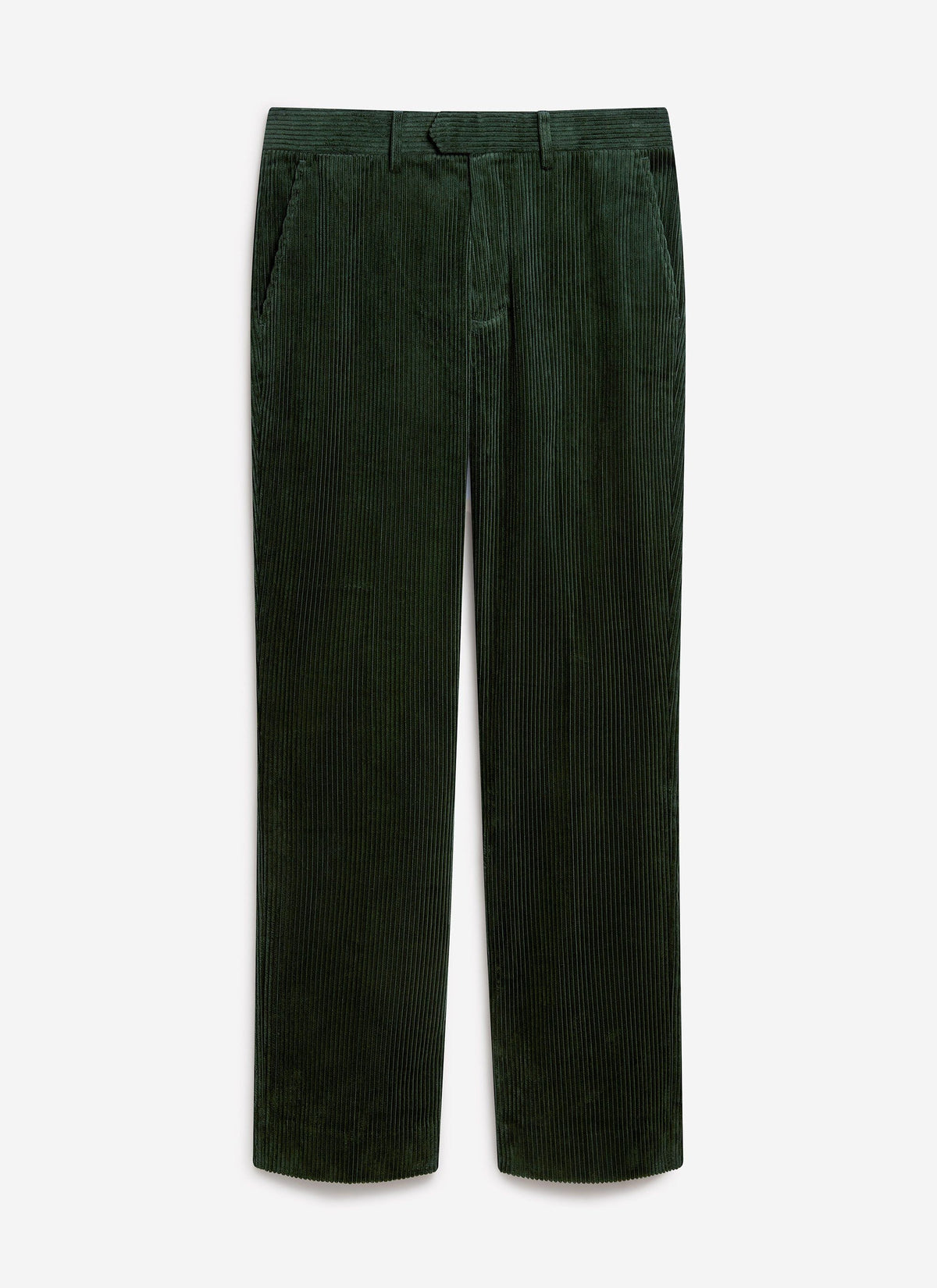 Tailored Chunky Cord Trousers - Forest | Percival Signature
