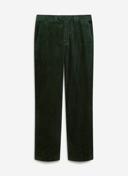 Tailored Chunky Cord Trousers - Forest | Percival Signature