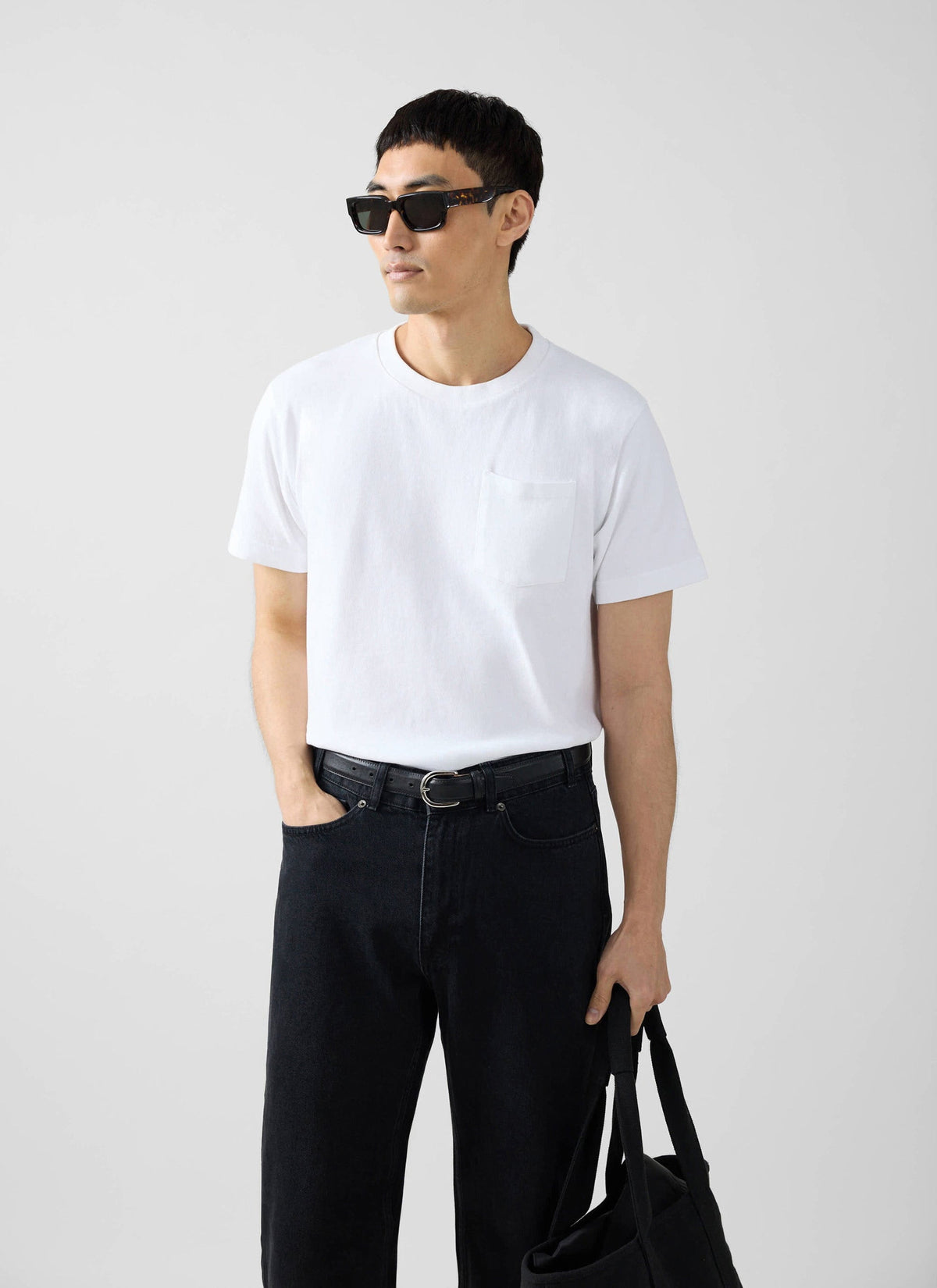 Short Sleeve Pocket T Shirt - Organic Cotton - White | Percival Hot Sale