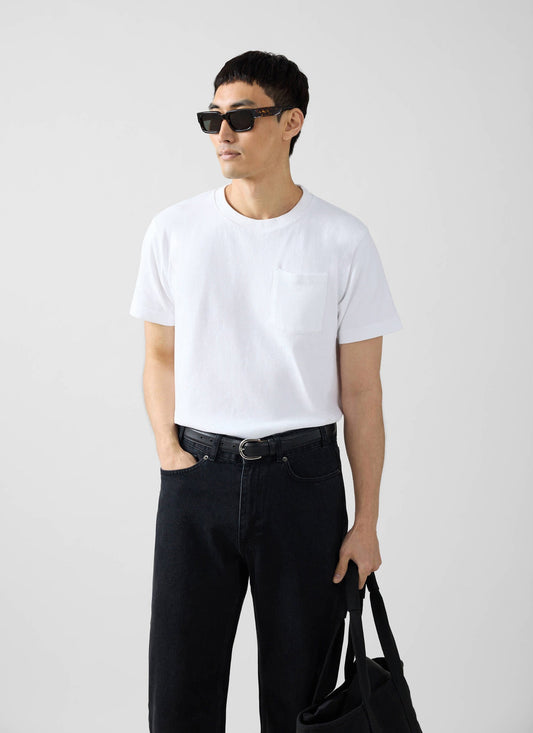 Short Sleeve Pocket T Shirt - Organic Cotton - White | Percival Hot Sale