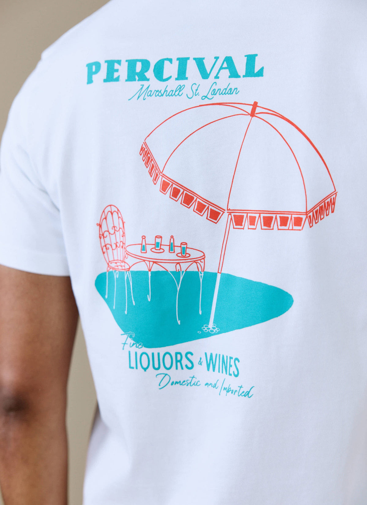Men's Graphic T Shirt - Fine Wines - Cotton - White | Percival Latest
