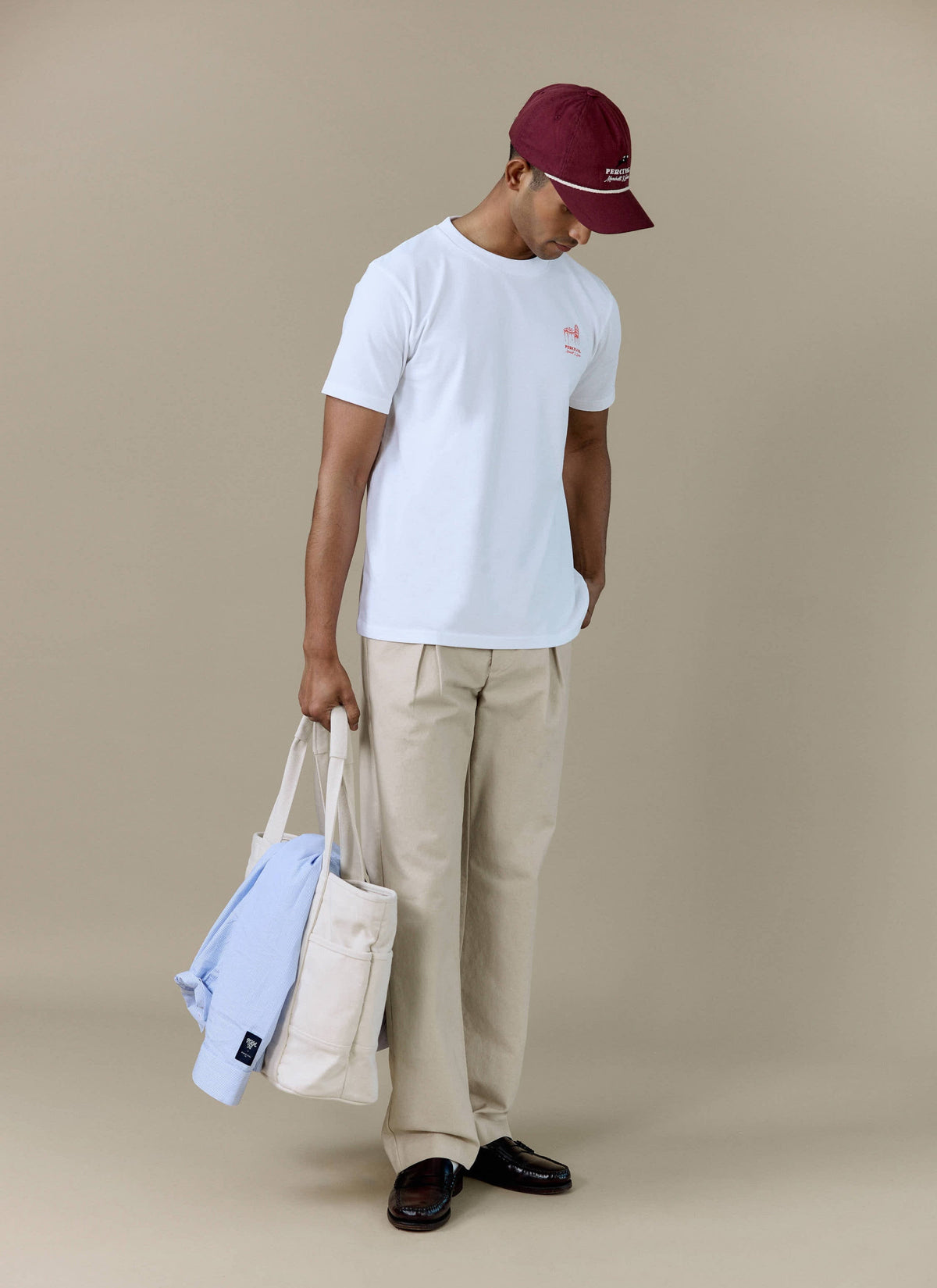 Men's Graphic T Shirt - Fine Wines - Cotton - White | Percival Latest