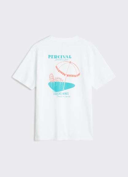 Men's Graphic T Shirt - Fine Wines - Cotton - White | Percival Latest