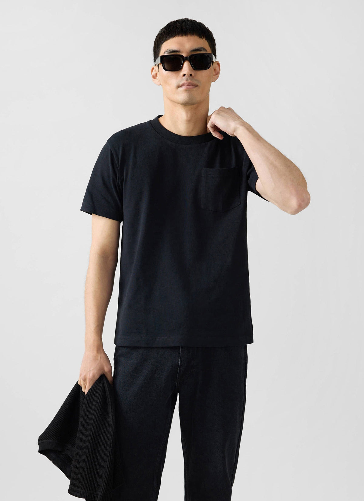Short Sleeve Pocket T Shirt - Organic Cotton - Black | Percival Everyday