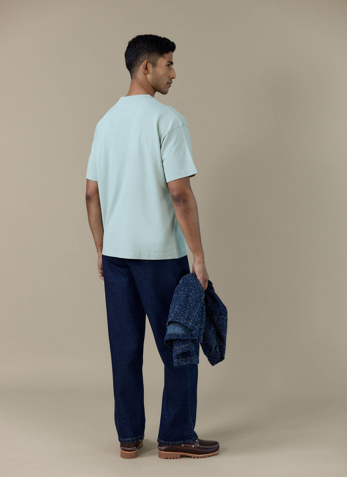 Men's T Shirt - Perci Script - Embroidered Organic Cotton - Sage | Percival Premium
