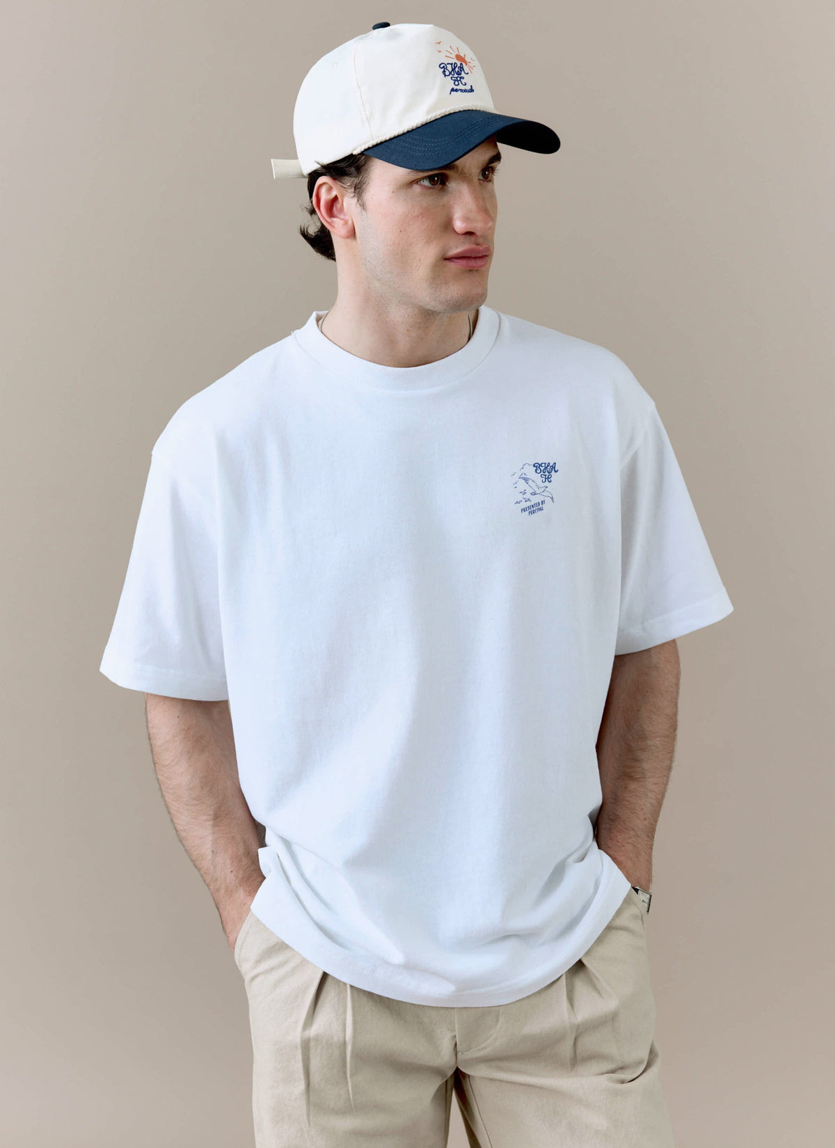 Men's T Shirt - Beach Front - Percival x Brighton & Hove Albion F.C. - White | Percival Top Pick