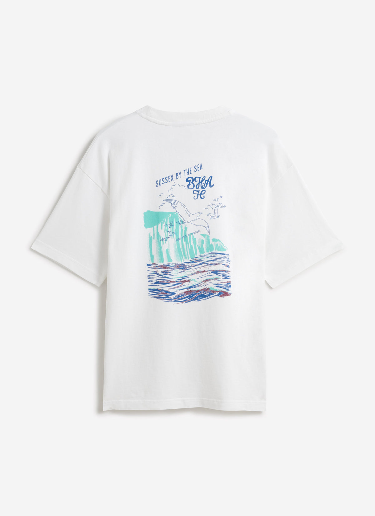 Men's T Shirt - Beach Front - Percival x Brighton & Hove Albion F.C. - White | Percival Top Pick