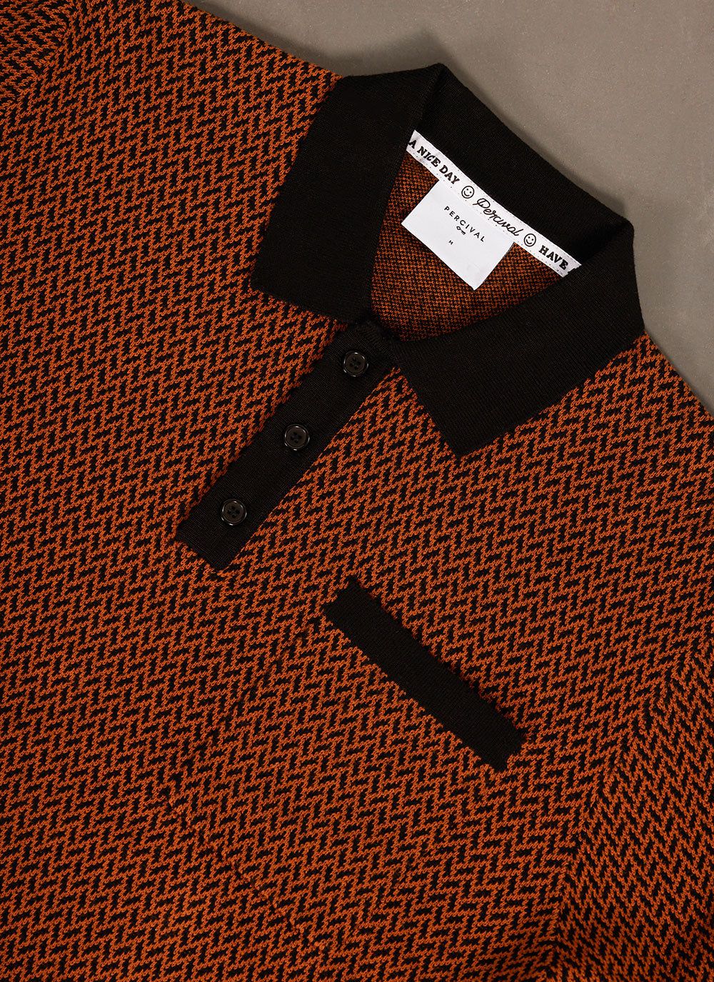 Men's Knitted Polo Shirt - Short Sleeve - Espresso Brown | Percival Essential