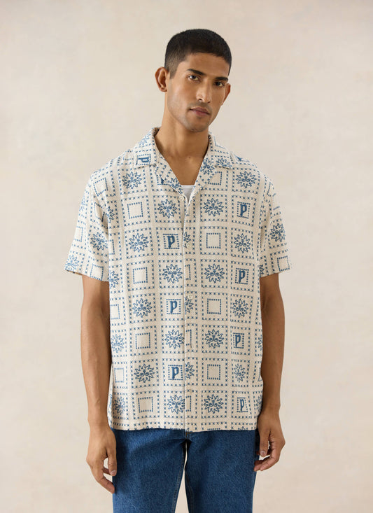 Solis Heaton Cuban Shirt - Linen Blend - Cream | Percival Featured