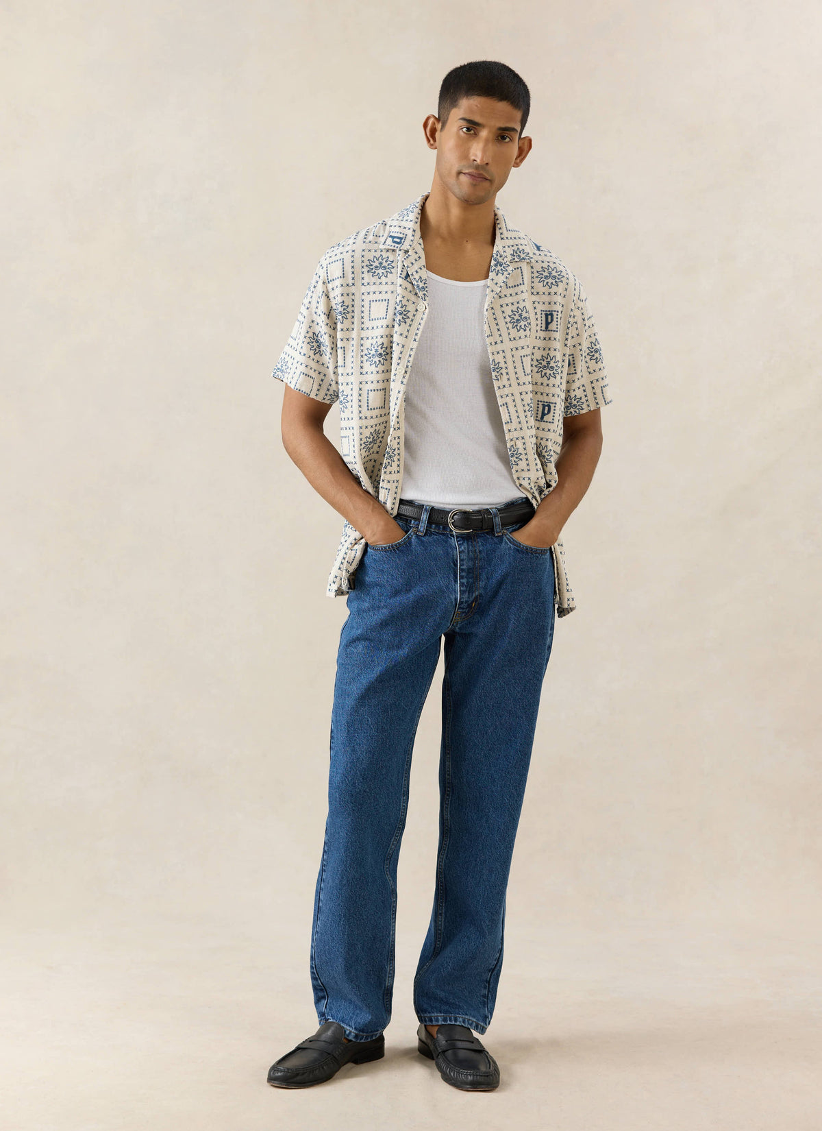 Solis Heaton Cuban Shirt - Linen Blend - Cream | Percival Featured