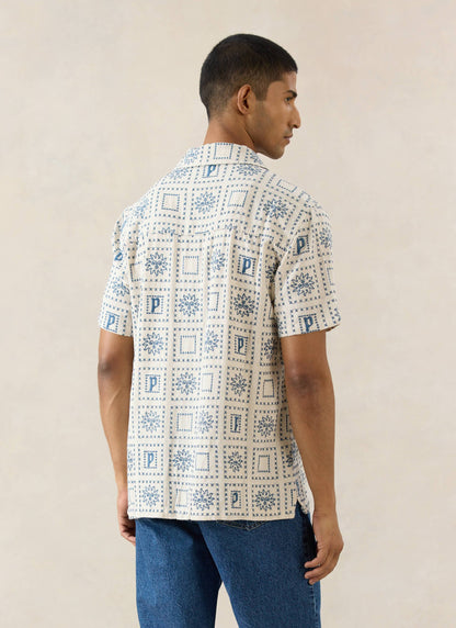 Solis Heaton Cuban Shirt - Linen Blend - Cream | Percival Featured