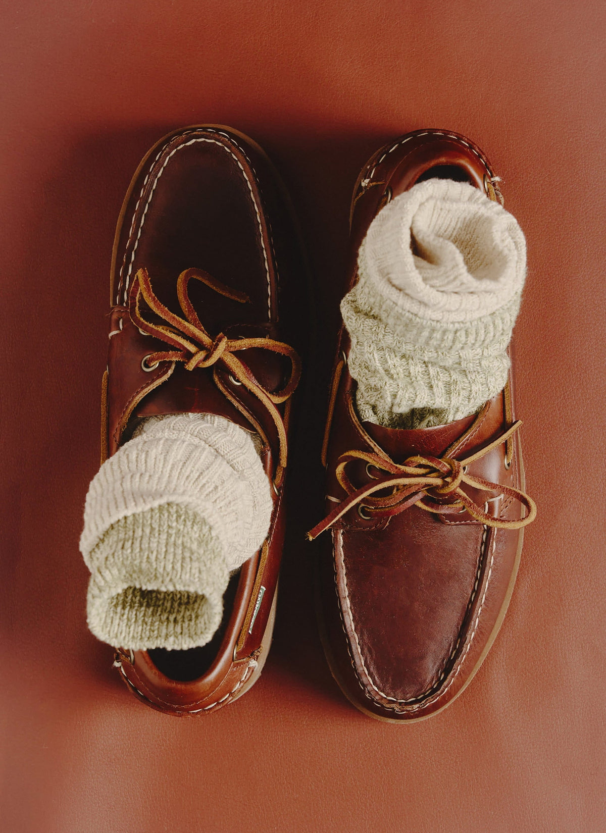 Men's Ribbed Marl Socks - Cotton - Fern Green | Percival Deals
