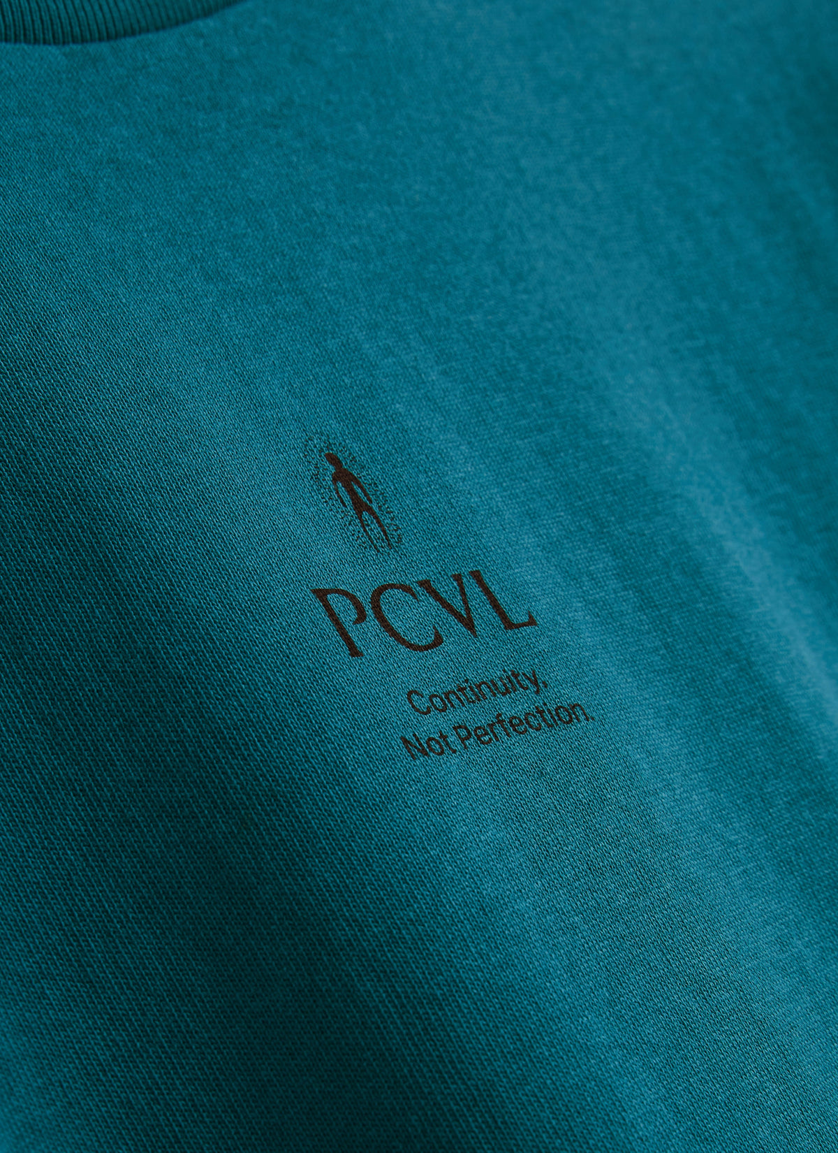 Men's T Shirt - PCVL Aura Boxy Printed - Blue Organic Cotton | Percival Deals