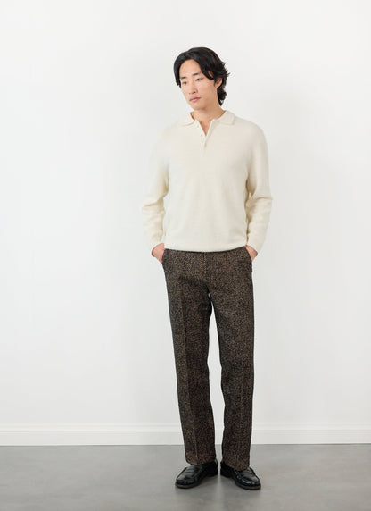 Men's Straight Leg Trousers - Twill - Oak | Percival Exclusive