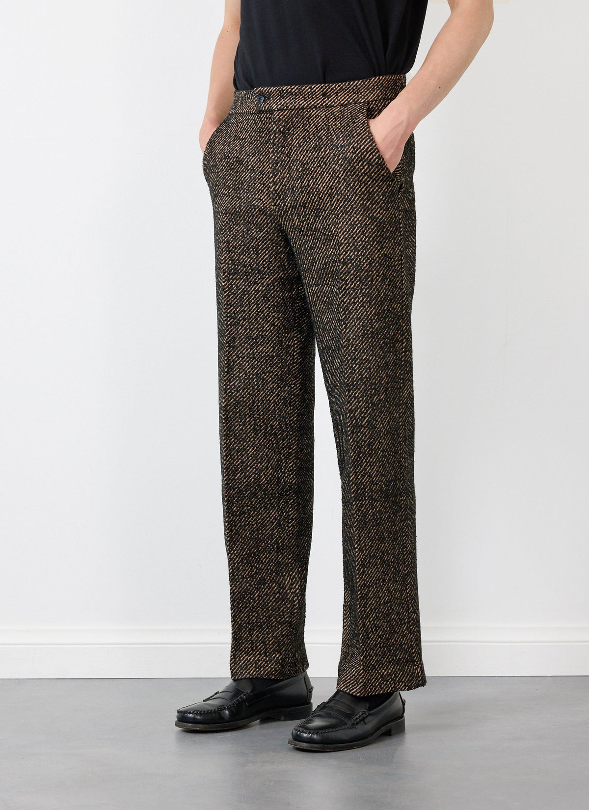 Men's Straight Leg Trousers - Twill - Oak | Percival Exclusive