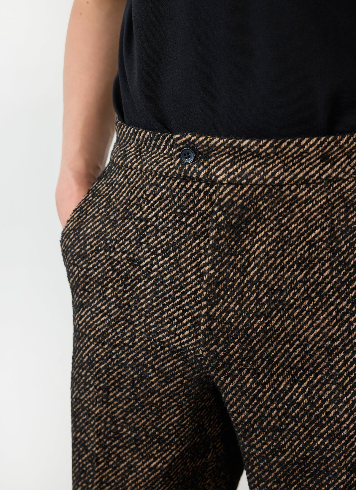 Men's Straight Leg Trousers - Twill - Oak | Percival Exclusive